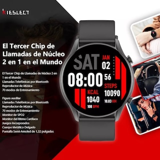 Foto 6 | Smartwatch Kieslect Kr 1.32'' 70 Modos Deportivos Negro