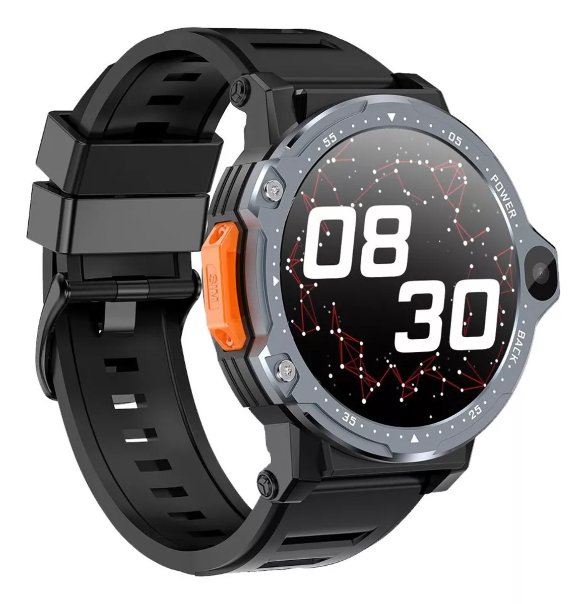 Reloj Inteligente Smartwatch Pg999 4 Cores 2 Cam Android 8.1 Negro