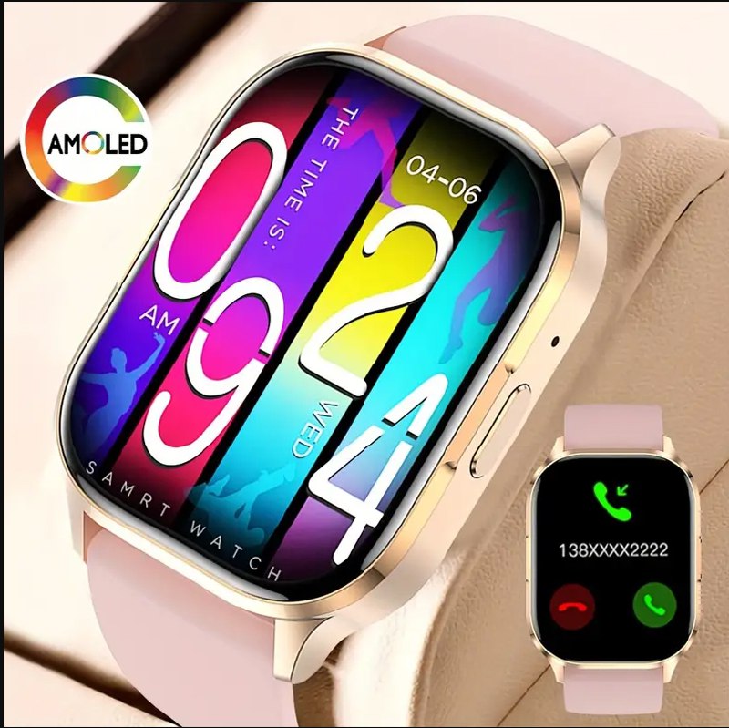 Foto 4 pulgar | Smartwatch Pantalla Amoled Serie 6 Rosa