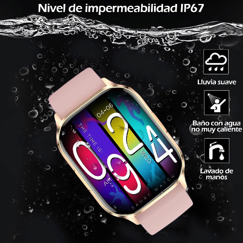 Foto 6 pulgar | Smartwatch Pantalla Amoled Serie 6 Rosa