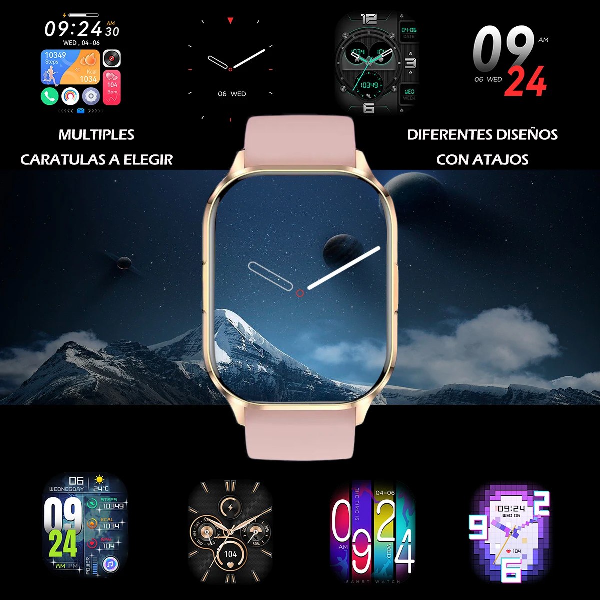 Foto 7 pulgar | Smartwatch Pantalla Amoled Serie 6 Rosa