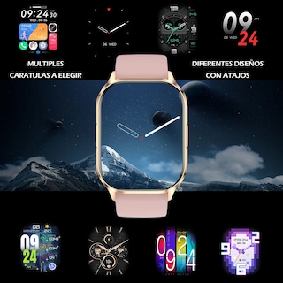 Foto 6 | Smartwatch Pantalla Amoled Serie 6 Rosa