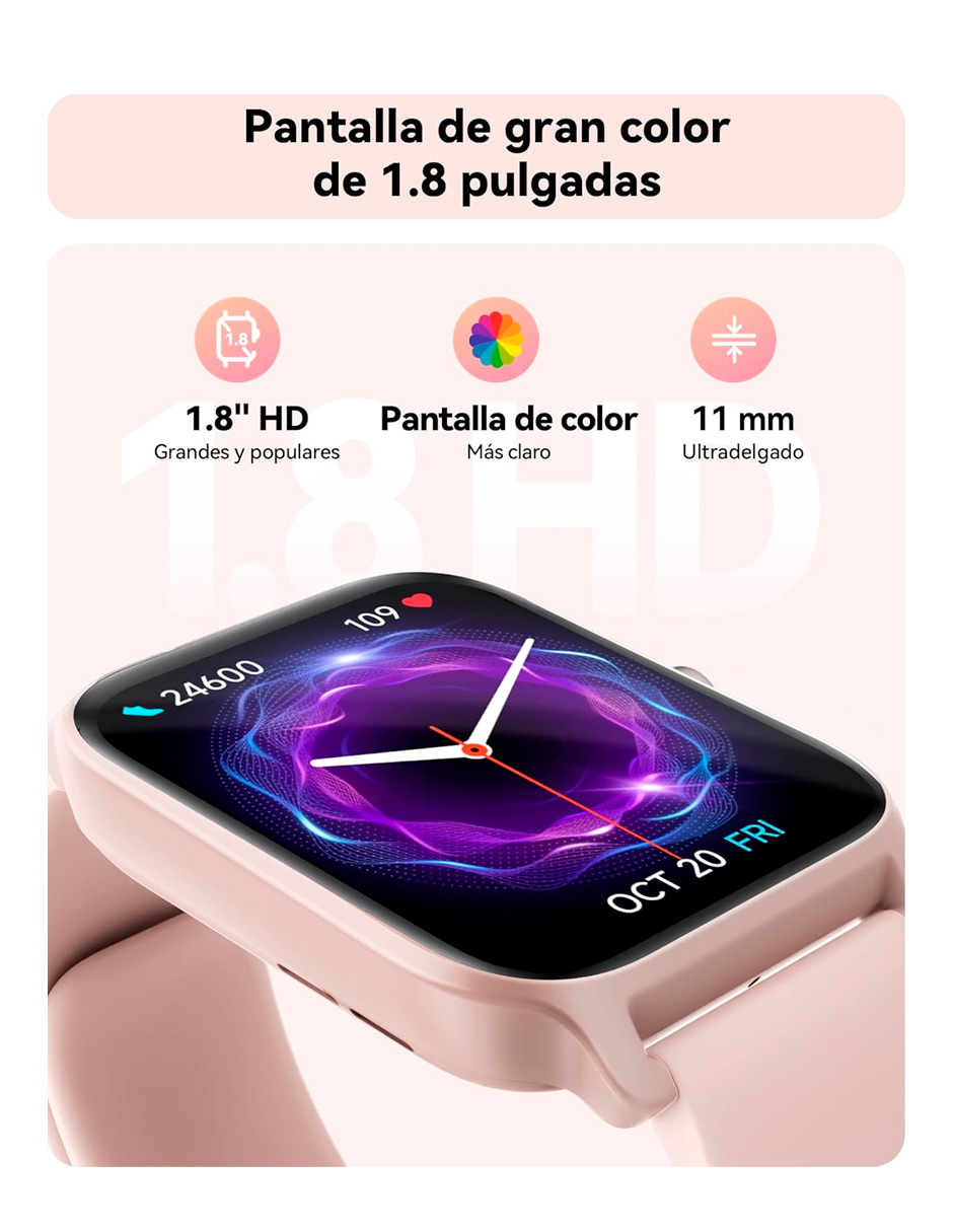 Foto 7 pulgar | Reloj Inteligente Idw13001 Petukita Box Rosa Con Alexa