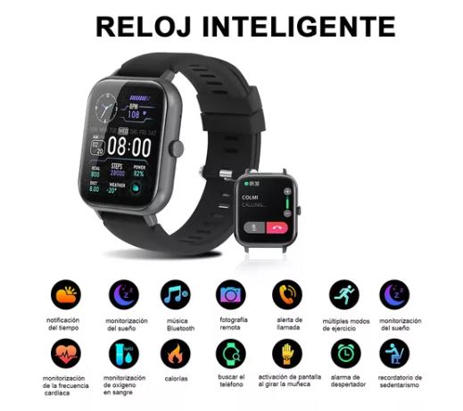 Foto 3 pulgar | Smartwatch 2.01'' Reloj Inteligente Bluetooth con Audífonos