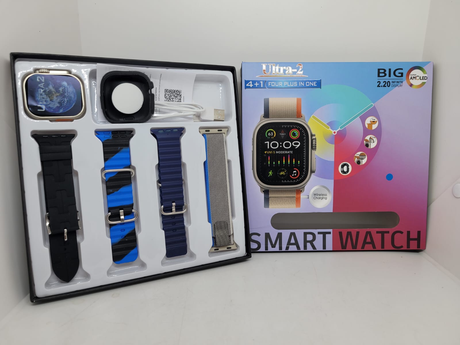 Foto 2 pulgar | Kit Smartwatch  Ultra 2 Con 4 Correas Y Case