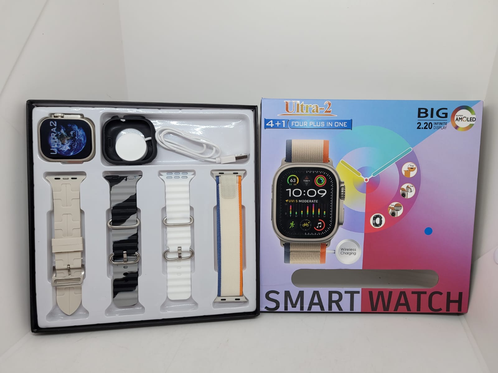 Foto 3 pulgar | Kit Smartwatch  Ultra 2 Con 4 Correas Y Case