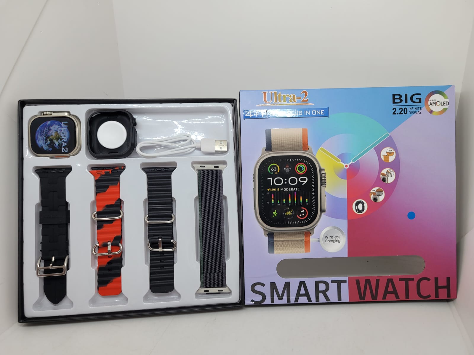 Foto 4 pulgar | Kit Smartwatch  Ultra 2 Con 4 Correas Y Case