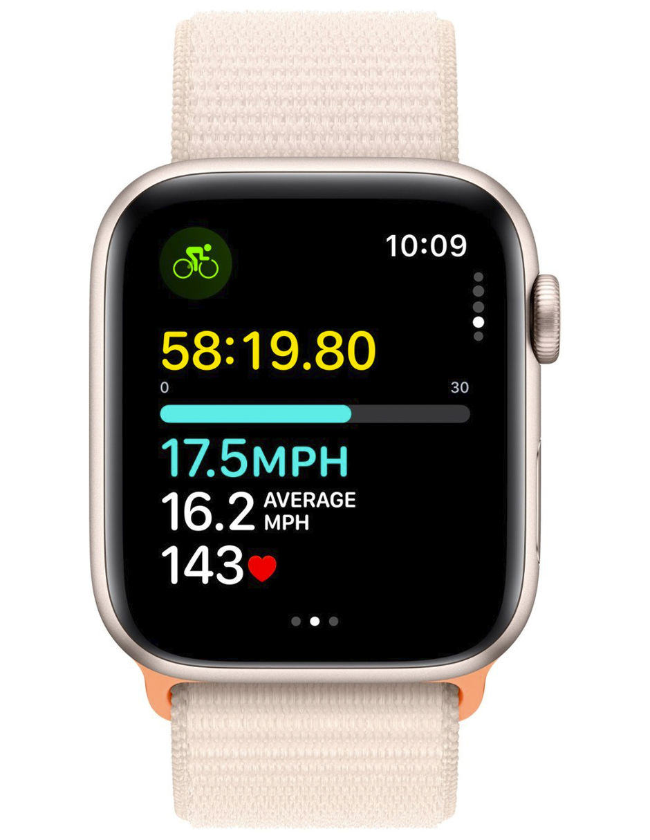 Foto 3 pulgar | Apple Watch Se Gps (2da Gen) Dorado De 44 Mm, Correa Deportiva Starlight