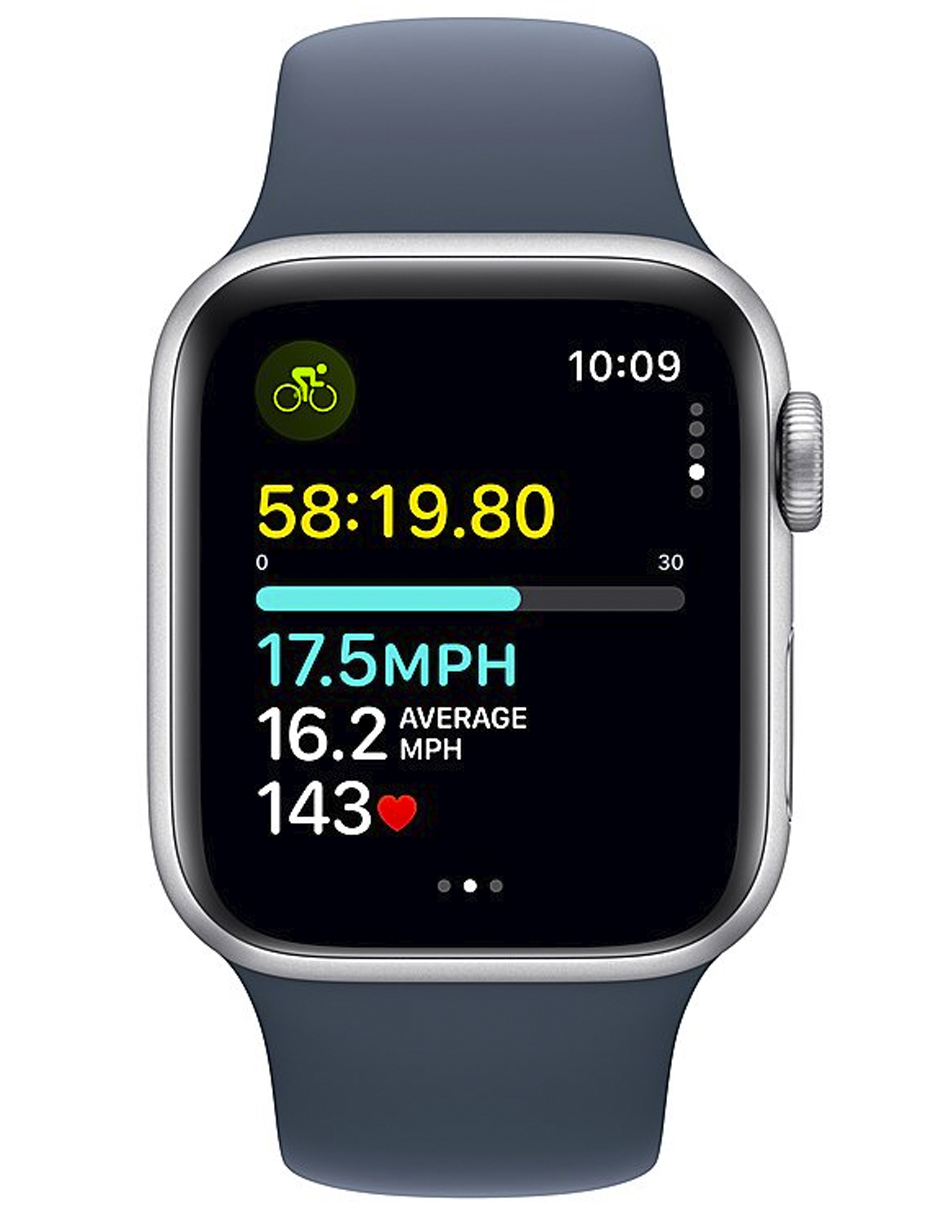 Foto 3 pulgar | Apple Watch Se Gps (2da Gen) Plata De 40 Mm, Correa Deportiva Azul