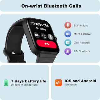 Foto 2 | Reloj Inteligente Fitpolo con Pantalla Táctil Bluetooth Alexa IP68 de 1,8 Pulgadas - Venta Internacional