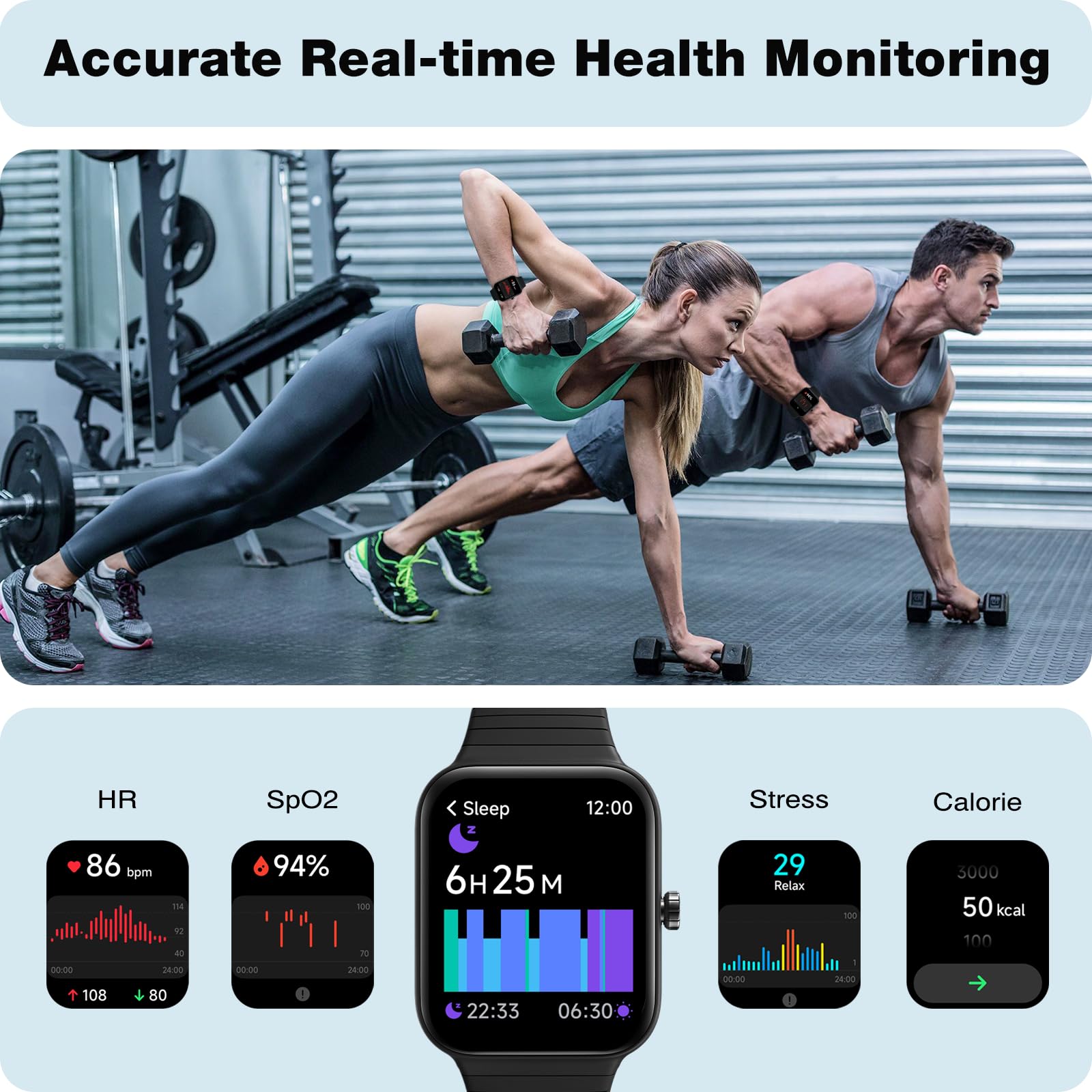 Foto 3 | Reloj Inteligente Fitpolo con Pantalla Táctil Bluetooth Alexa IP68 de 1,8 Pulgadas - Venta Internacional