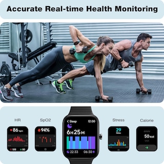 Foto 3 | Reloj Inteligente Fitpolo con Pantalla Táctil Bluetooth Alexa IP68 de 1,8 Pulgadas - Venta Internacional
