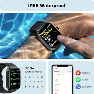 Foto 5 | Reloj Inteligente Fitpolo con Pantalla Táctil Bluetooth Alexa IP68 de 1,8 Pulgadas - Venta Internacional