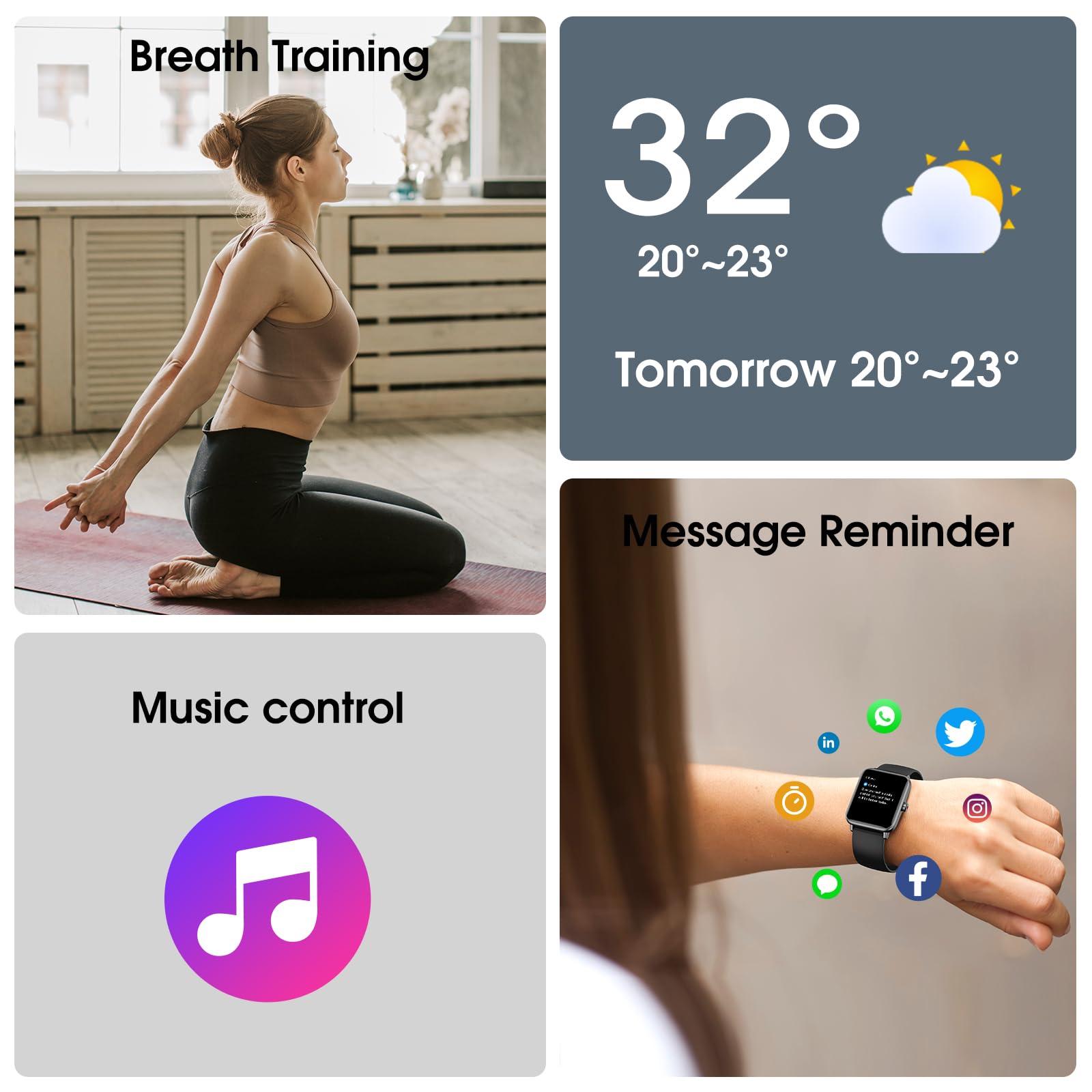 Foto 7 pulgar | Reloj Inteligente Livikey Rastreador De Actividad Física Frecuencia Cardíaca Sueño 41 Mm - Venta Internacional