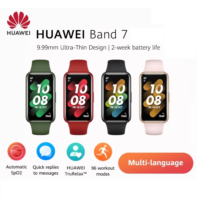 Foto 6 pulgar | Reloj Inteligente Band 7 Huawei Monitor de Salud -Venta Internacional