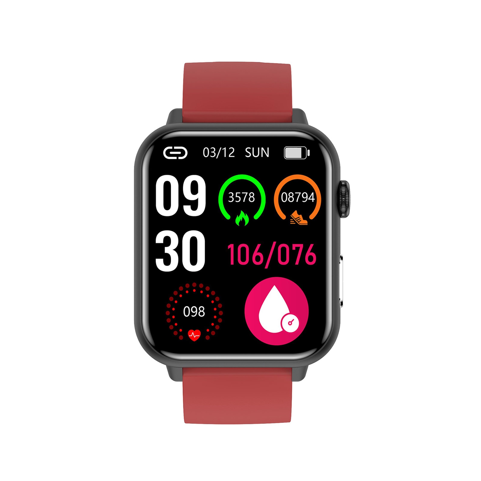 Foto 3 pulgar | Pantalla Hd Del Smart Watch E 200 De 1,72'' Con Ecg Y Oxígeno En Sangre, Color Rojo - Venta Internacional.
