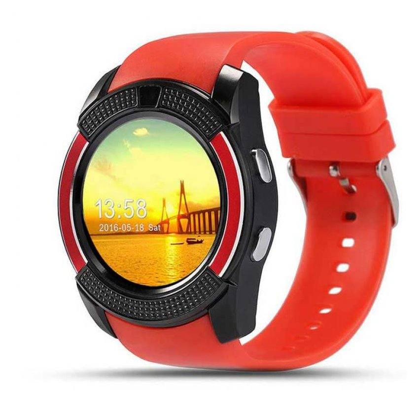 Teléfono Smartwatch V8 Con Cámara Bluetooth Sim Micro S, Negro Y Plateado - Venta Internacional.