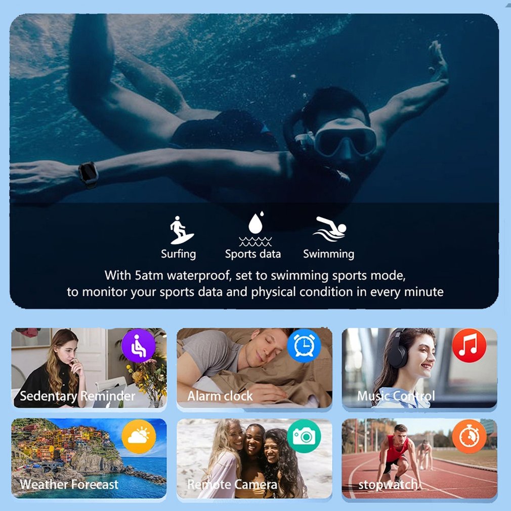 Foto 3 pulgar | Smartwatch Sports Con Pantalla De 1.71 Pulgadas, 5 Atm, Resistente Al Agua Para Hombres - Venta Internacional.