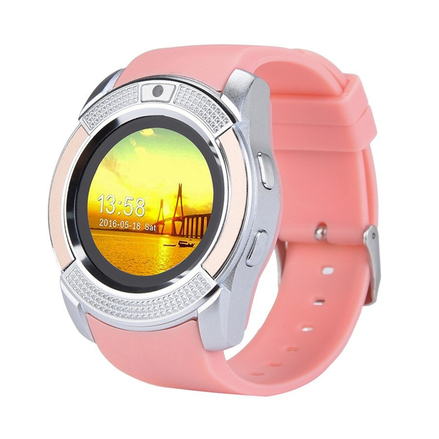 Foto 3 pulgar | Reloj Inteligente V8 Rosa De 1,55 Pulgadas Con Pantalla Lcd Tft Hd, 128 Mb De Ram, 64 Mb De Ro - Venta Internacional.