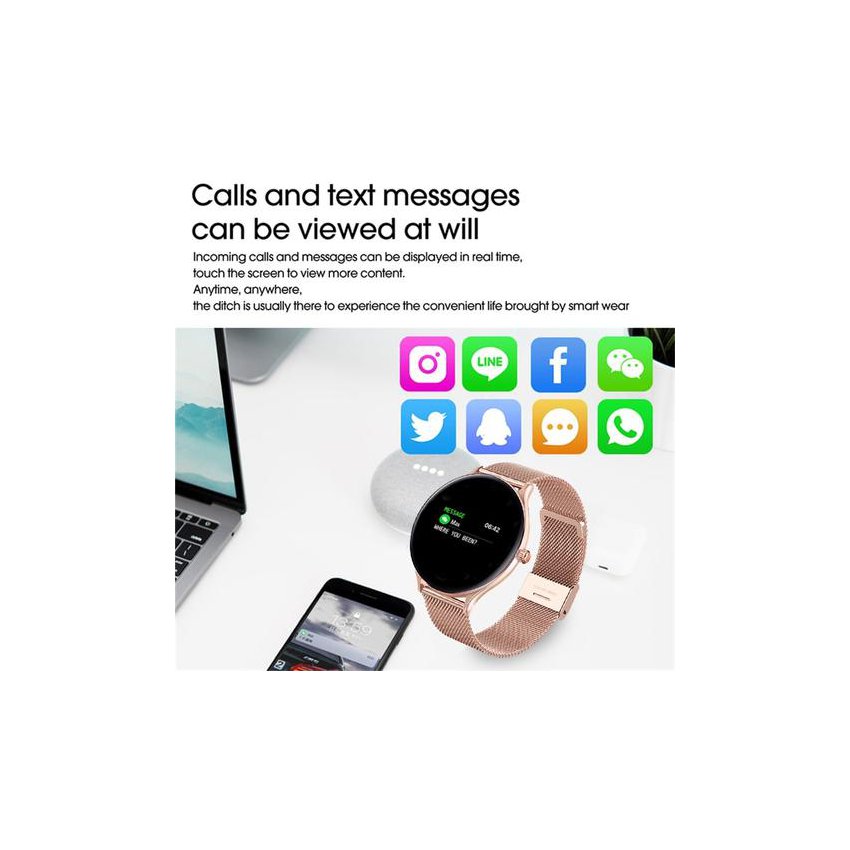 Reloj Inteligente Fashion Para Mujer, Monitor De Frecuencia Cardíaca Y Sueño - Venta Internacional.