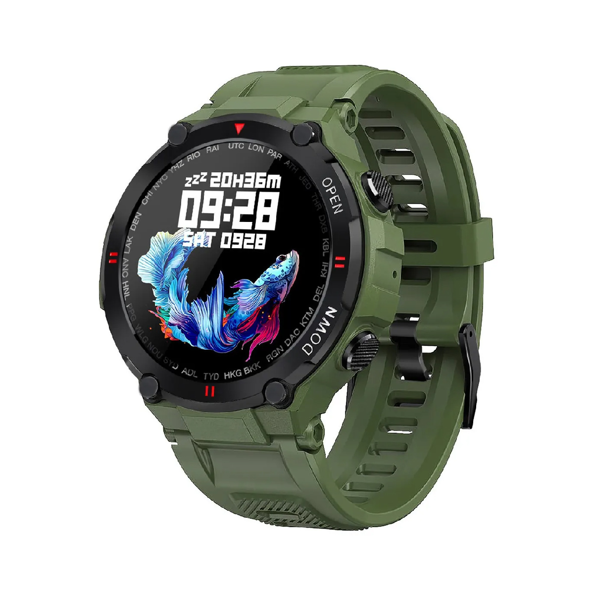 Foto 1 | Smartwatch K22 Army Green Con Pantalla Ips De 1,28 Pulgadas Y 400 Mah - Venta Internacional.