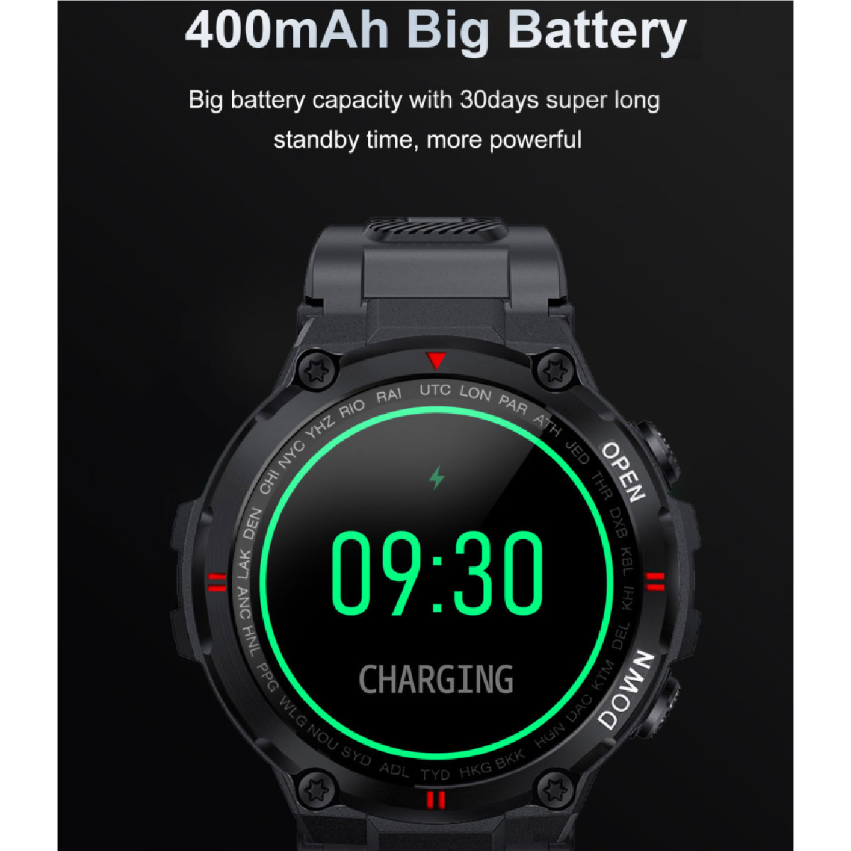 Foto 2 | Smartwatch K22 Army Green Con Pantalla Ips De 1,28 Pulgadas Y 400 Mah - Venta Internacional.