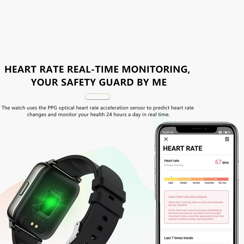 Foto 6 pulgar | Monitor de Frecuencia Cardiaca y Sueño Smart Watch P36 Ip68 A prueba De Agua - Venta Internacional