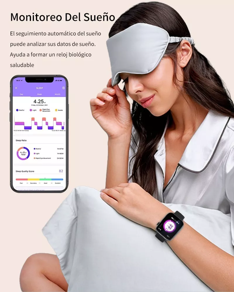 Foto 2 | Reloj Inteligente Smart Watch Medida 3.5 X 4.2cm para Mujer/hombre