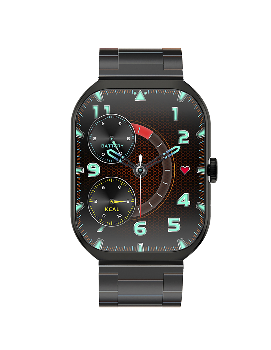 Smartwatch STF Kronos Iron Negro con Pantalla Amoled  2.1'' y Correa Metálica