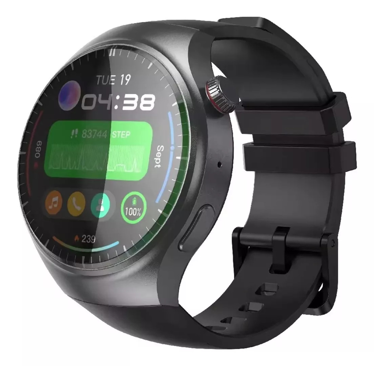 Foto 2 pulgar | Smartwatch Android 8.1 Dm80 Fralugio Quad Core Gps HD Negro