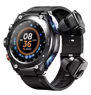 Foto 1 | Reloj Inteligente con Audífonos Bluetooth Rastreador Fitness