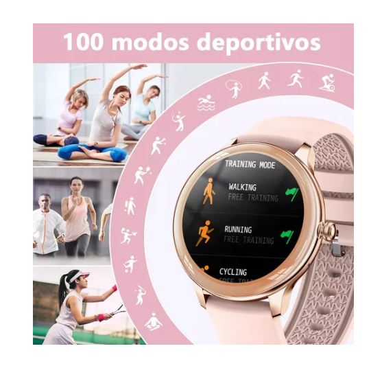 Foto 3 | Reloj Smartwatch Wünd Rosa con Bluetooth