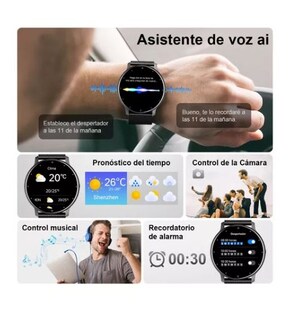 Foto 3 | Reloj Inteligente Wünd Negro Resistente al Agua Bluetooth