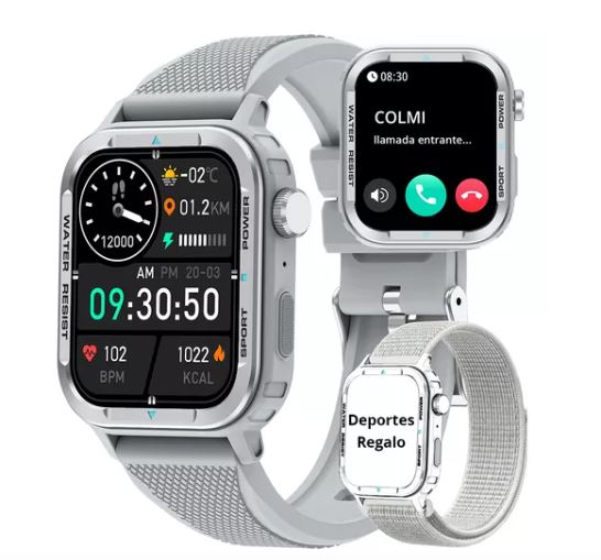 Foto 2 pulgar | Reloj Inteligente Wünd Gris Pantalla 1.9'' Unisex