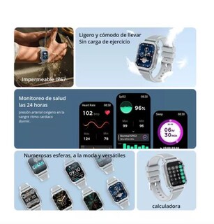 Foto 3 | Reloj Inteligente Wünd Gris Pantalla 1.9'' Unisex