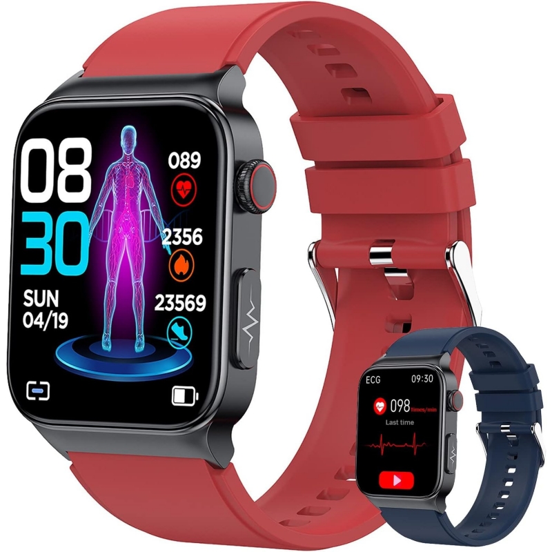 Monitor De Glucosa En Sangre Smartwatch Unisex Con Pantalla De 65 G Y 1,92 Pulgadas - Venta Internacional.