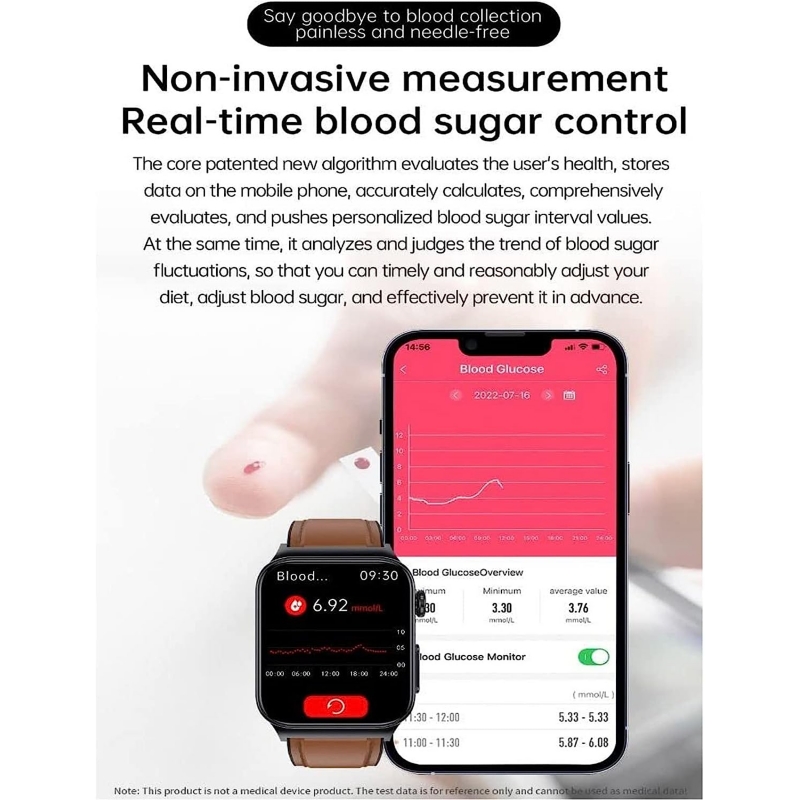 Foto 6 pulgar | Monitor De Glucosa En Sangre Smartwatch Unisex Con Pantalla De 65 G Y 1,92 Pulgadas - Venta Internacional.