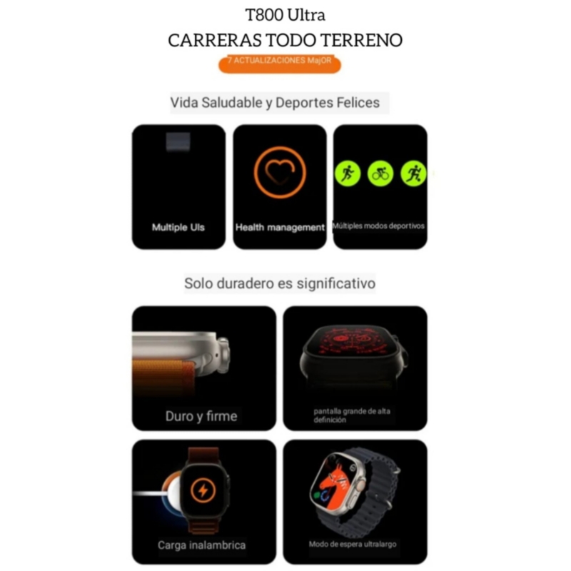 Foto 3 | Reloj Smartwatch Negro con Bluetooth-Venta Internacional