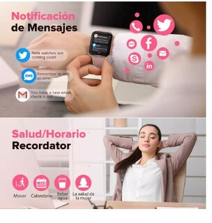 Foto 3 | Reloj Inteligente Wünd Rosa Pantalla de 1.7''