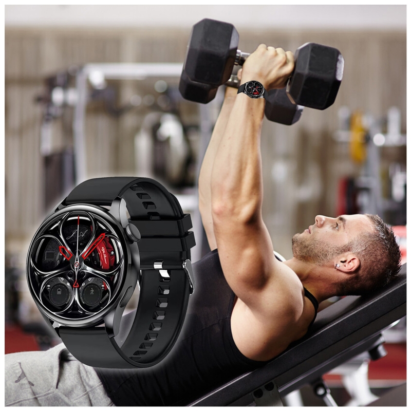 Foto 5 pulgar | Reloj Inteligente Smartwatch Qs9 Redondo Negro - Venta Internacional.