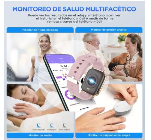 Foto 3 pulgar | Reloj Inteligente Wünd Rosa con Alerta de Notificaciones