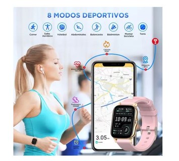 Foto 3 | Reloj Inteligente Wünd Rosa con Alerta de Notificaciones