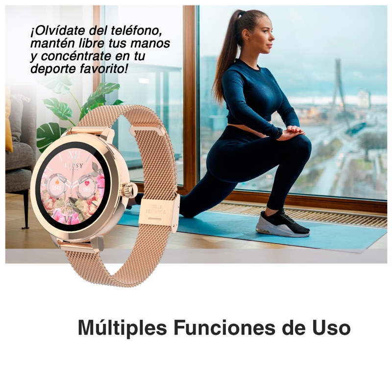 Foto 6 pulgar | Smartwatch Sb1155h Rosé Tft Con Pantalla Táctil Completa, Color Rosa - Venta Internacional.