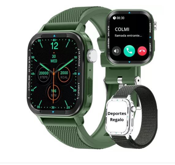 Reloj Inteligente Wünd Verde Pantalla 1.9'' Unisex