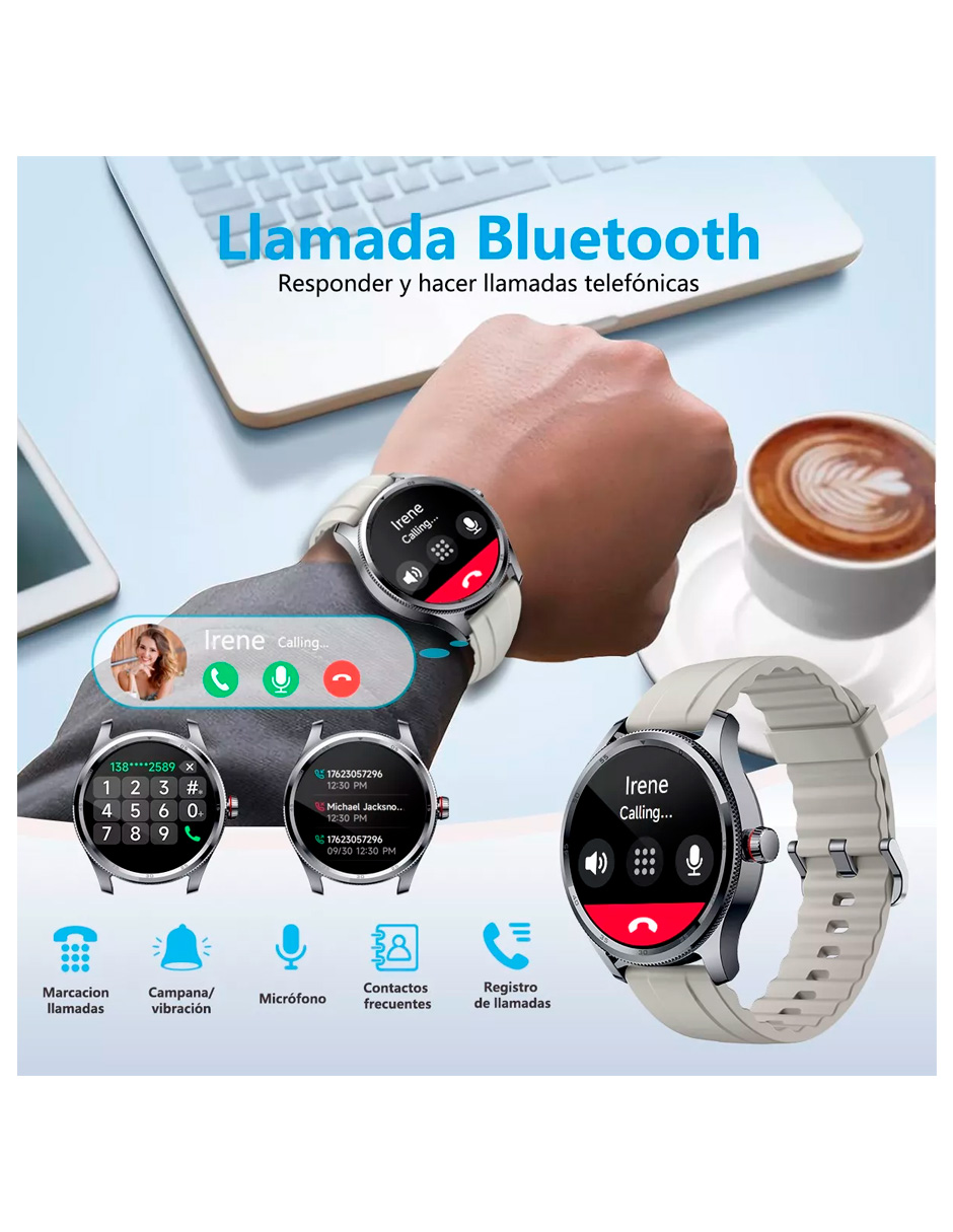 Foto 6 pulgar | Reloj Inteligente Petukita Box Llamadas Bluetooth Alexa 06h Blanco