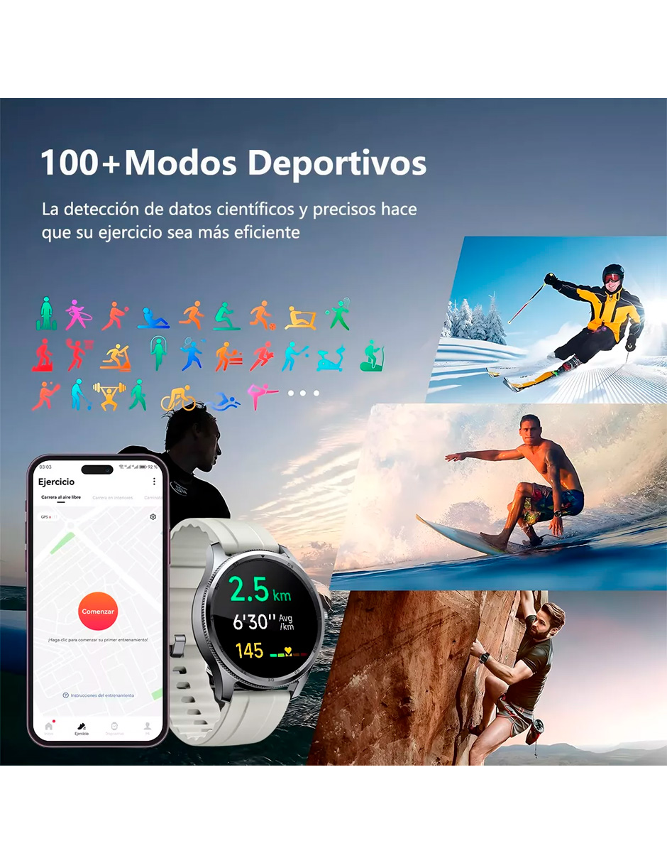 Foto 9 pulgar | Reloj Inteligente Petukita Box Llamadas Bluetooth Alexa 06h Blanco