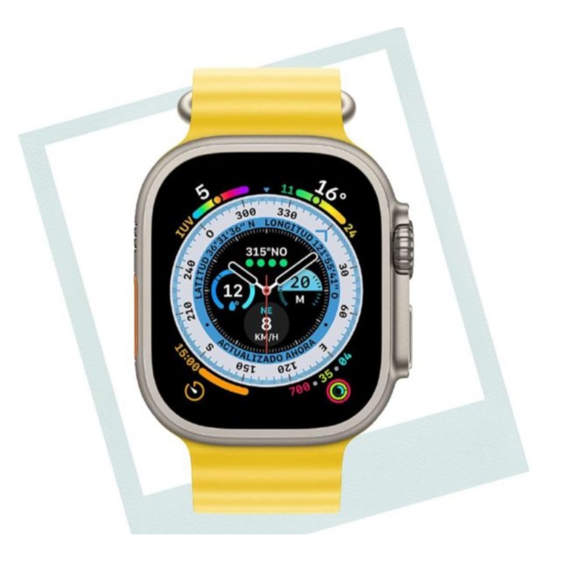 Foto 2 pulgar | Reloj Smartwatch T800 Ultra Smart 1.99'' Hd Amarillo - Venta Internacional