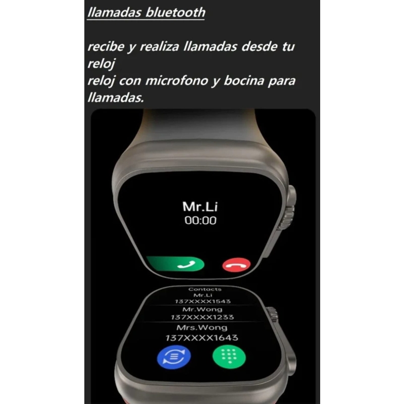 Foto 3 pulgar | Reloj Smartwatch T800 Ultra Smart 1.99'' Hd Amarillo - Venta Internacional