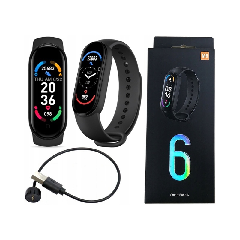 Foto 3 pulgar | Reloj Inteligente Smartband M6 con Monitor de Frecuencia Cardíaca Negro - Venta Internacional