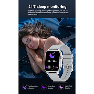 Foto 4 | Funciones Corporales Deportivas Del Smartwatch N80 Llamadas Silver Ip67 - Venta Internacional